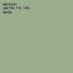 #9CAC91 - Sage Color Image