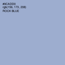 #9CADD0 - Rock Blue Color Image