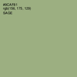 #9CAF81 - Sage Color Image