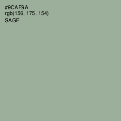 #9CAF9A - Sage Color Image