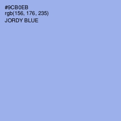 #9CB0EB - Jordy Blue Color Image