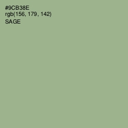 #9CB38E - Sage Color Image