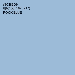 #9CBBD9 - Rock Blue Color Image