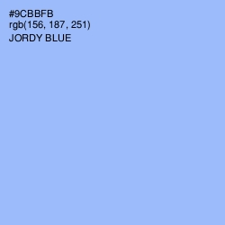 #9CBBFB - Jordy Blue Color Image