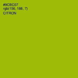 #9CBC07 - Citron Color Image