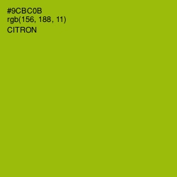 #9CBC0B - Citron Color Image