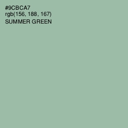 #9CBCA7 - Summer Green Color Image