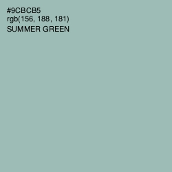 #9CBCB5 - Summer Green Color Image
