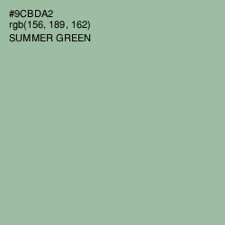 #9CBDA2 - Summer Green Color Image