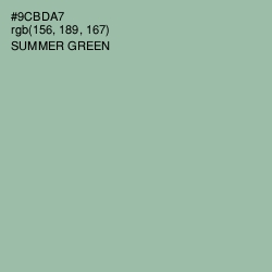 #9CBDA7 - Summer Green Color Image
