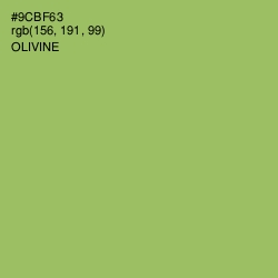 #9CBF63 - Olivine Color Image