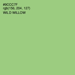 #9CCC7F - Wild Willow Color Image