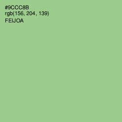 #9CCC8B - Feijoa Color Image