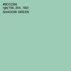 #9CCCB6 - Shadow Green Color Image