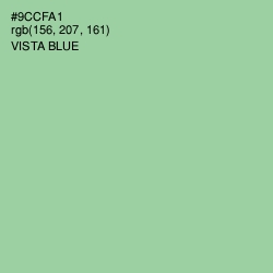 #9CCFA1 - Vista Blue Color Image