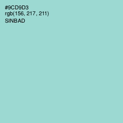 #9CD9D3 - Sinbad Color Image