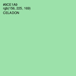 #9CE1A9 - Celadon Color Image