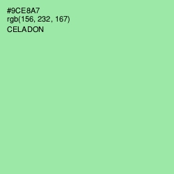 #9CE8A7 - Celadon Color Image