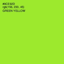 #9CE92D - Green Yellow Color Image