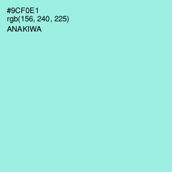 #9CF0E1 - Anakiwa Color Image