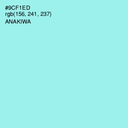 #9CF1ED - Anakiwa Color Image