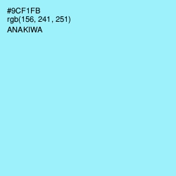 #9CF1FB - Anakiwa Color Image