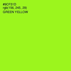 #9CF51D - Green Yellow Color Image