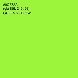 #9CF53A - Green Yellow Color Image