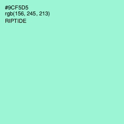 #9CF5D5 - Riptide Color Image