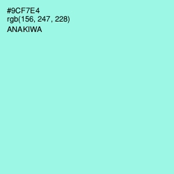 #9CF7E4 - Anakiwa Color Image