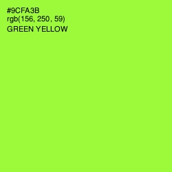 #9CFA3B - Green Yellow Color Image