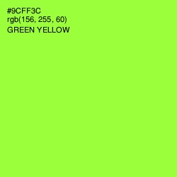 #9CFF3C - Green Yellow Color Image