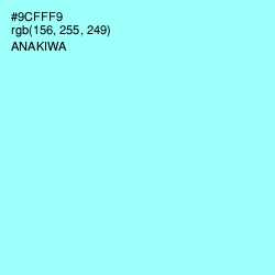 #9CFFF9 - Anakiwa Color Image