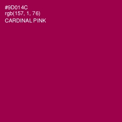 #9D014C - Cardinal Pink Color Image