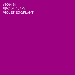 #9D0181 - Violet Eggplant Color Image