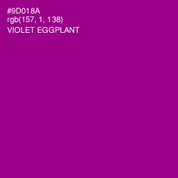 #9D018A - Violet Eggplant Color Image