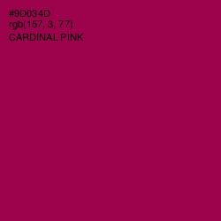 #9D034D - Cardinal Pink Color Image