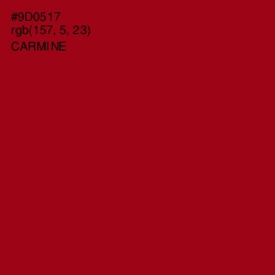 #9D0517 - Carmine Color Image