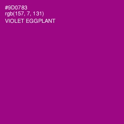 #9D0783 - Violet Eggplant Color Image