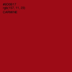 #9D0B17 - Carmine Color Image