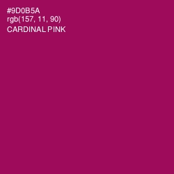 #9D0B5A - Cardinal Pink Color Image