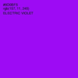 #9D0BF5 - Electric Violet Color Image