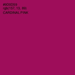 #9D0D59 - Cardinal Pink Color Image