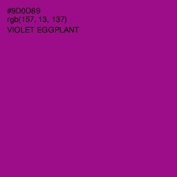 #9D0D89 - Violet Eggplant Color Image