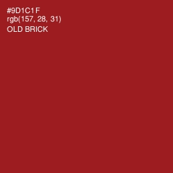 #9D1C1F - Old Brick Color Image