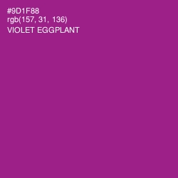 #9D1F88 - Violet Eggplant Color Image