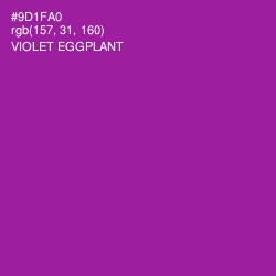 #9D1FA0 - Violet Eggplant Color Image