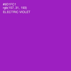 #9D1FC1 - Electric Violet Color Image