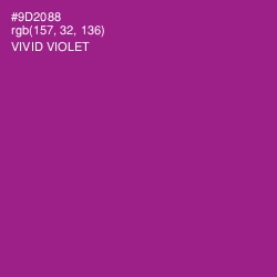 #9D2088 - Vivid Violet Color Image