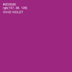 #9D2680 - Vivid Violet Color Image